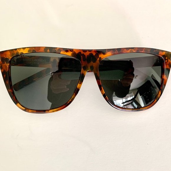 Saint Laurent SL507 Unisex Sunglasses in Brown/Tortoise - Picture 4 of 9